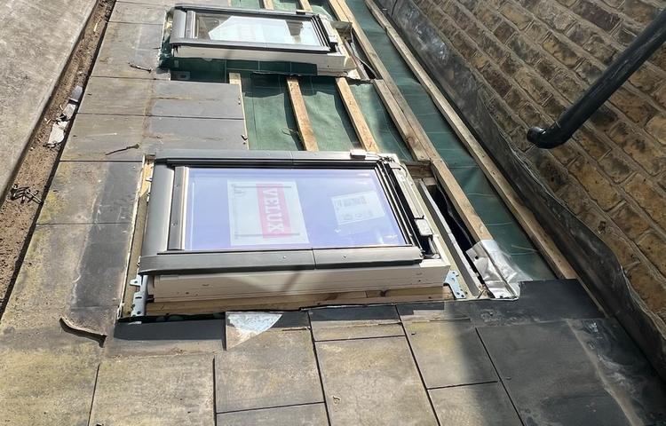 Rooflights over the cellar area at the Clapham property