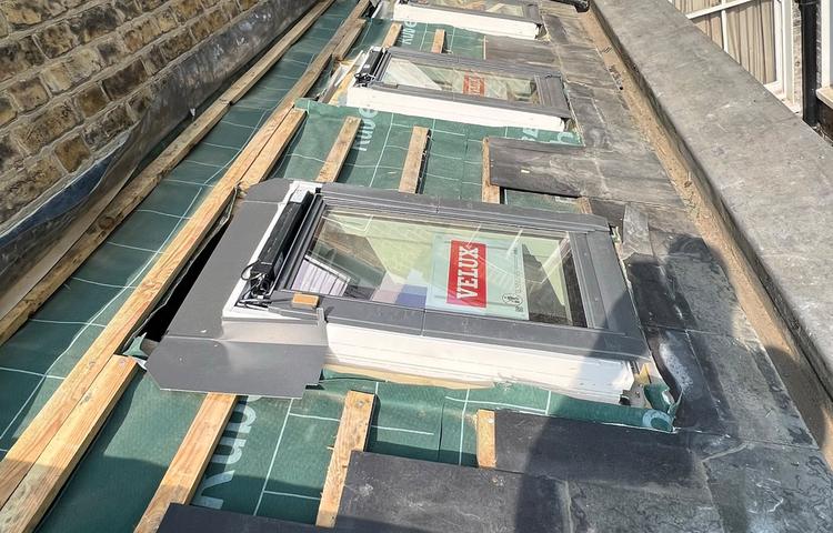 Rooflights over the cellar area at the Clapham property