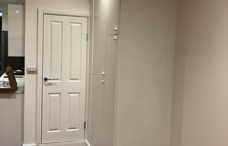 New interior doors in freshly decorated hallway in Lewisham