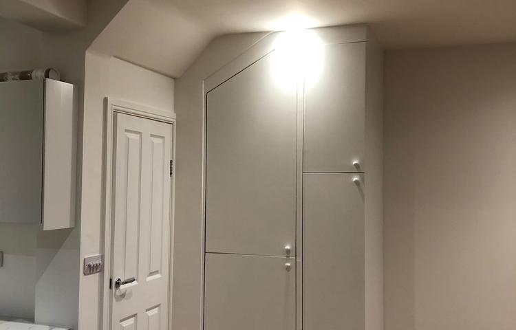 Decorated hallway with new internal doors in Lewisham