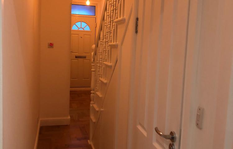 Refurbished staircase and hallway lighting in Lewisham